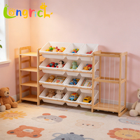 Étagère de rangement pour jouets moderne à 5 niveaux, écologique, hauteur réglable, mobile, en plastique, pour salon, salle de bain, bébé