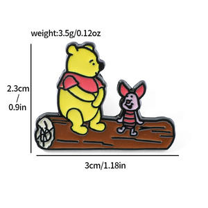 Win-ni für Pooh Tigger Metall abzeichen Kreatives animiertes Design Tägliche Legierung brosche Geschnitzte Gravur technik Niedliches Metall Metall - Product Image 6