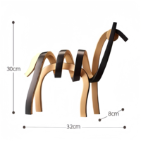 Sculptures minimalistes modernes ornements de chevaux artisanat d'art décorations abstraites pour la maison cadeaux de vacances