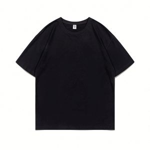 Design Custom Summer Short Sleeve T-<b>shirt</b> Pure Cotton Men's Loose Top Round Neck Solid Color T-<b>shirt</b> - Product Image 2