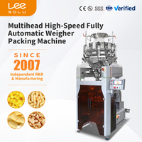Machine d'emballage verticale de remplissage et de formage de granulés à haute vitesse entièrement automatique à têtes multiples pour snacks, biscuits, craquelins, chips