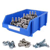 Pièces de rechange de pièces de rechange, outil mural et à boulon, rangement en plastique pour entrepôt empilables pour garage, vente en gros, pièces