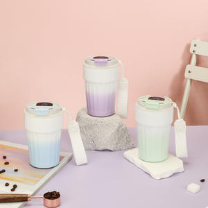 Gobelets <span class=keywords><strong>à</strong></span> café intelligents avec affichage de la température LCD élégant <span class=keywords><strong>à</strong></span> effet dégradé, <span class=keywords><strong>à</strong></span> double paroi, isolés sous vide, portables <span class=keywords><strong>pour</strong></span> les voyages - Product Image 2