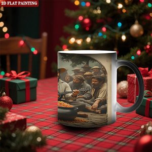 Mug en céramique noir mat givré 11oz, tasse à boire quotidienne activée par la chaleur - Product Image 2