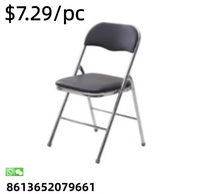Chaise pliante moderne en acier pour réunion confortable en intérieur