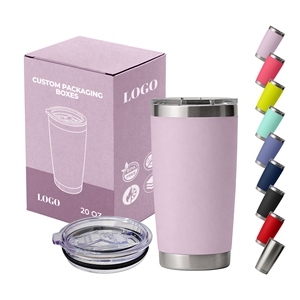 20oz Tumbler <b>Bulk</b> Stainless Steel Tumbler with Lid Double Wall Vacuum Insulated Coffee Mug Powder Coated Cup for Cold Drink - Product Image 1
