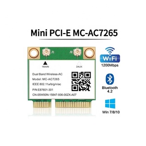 5 1200Mbps Blue-tooth 4.2 Demi Mini PCI-E Carte Wifi Sans Fil Intel 7265 802.11ac 2.4G <span class=keywords><strong>5Ghz</strong></span> Pour Ordinateur Portable Que 7260HMW MC-AC7265 - Product Image 4