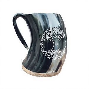Jarra de Cuerno Ecológica Hecha a Mano, Resistente al Agua, Artesanía Natural, Segura para Alimentos, Jarra de Cuerno de Búfalo Real, Jarra Decorativa Vikinga para Cerveza - Product Image 4