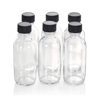 Bouteilles en verre transparentes de voyage 60ml/120ml (2oz/4oz) avec finition mate, option gravure, bouchon à vis, sérigraphie pour whisky, vin, tequila