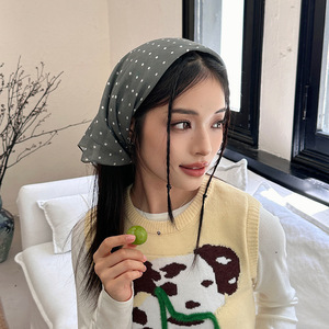 Foulard a pois, nuovo stile, fasce per <span class=keywords><strong>capelli</strong></span>, foulard quadrato, <span class=keywords><strong>bandana</strong></span> da donna per avvolgere i <span class=keywords><strong>capelli</strong></span> - Product Image 4