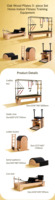 Ensemble de 5 pièces de Reformer Pilates Cadillac en Bois d'Hévéa Durable, Réglable et Portable, MJD CC22, Écologique, pour la Santé et le Bien-être, pour la Maison et le Studio