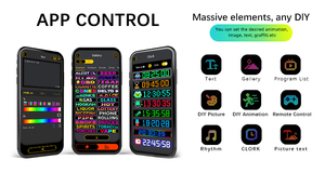 LED Matrix Pixel Painel de Tela USB 5V Flexível <span class=keywords><strong>Scrolling</strong></span> Sign <span class=keywords><strong>Display</strong></span> LED DIY <span class=keywords><strong>RGB</strong></span> Padrão Graffiti Texto para carro Windows - Product Image 6