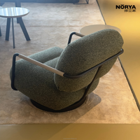 Sillón Giratorio de Lujo NORYA, Diseño Italiano, Sillón Individual, Sillón Acolchado Acogedor para Hotel u Oficina