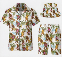 Heren op maat gemaakte carnavals shirt en shorts set 2-delig Caribisch strand outfit ademend geprint zomer vakantie groothandel kleding 2027