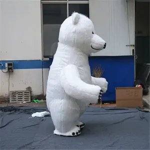 Christmas/Wedding Inflatable Polar Bear Mascot Costumes For Adult And Kids