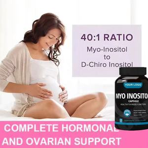 แคปซูลอินอซิทอลสำหรับผู้หญิง OEM อาหารเสริมสมดุลฮอร์โมนจากสมุนไพร บำรุงสุขภาพรังไข่ วิตามินโฟเลต 2 แคปซูลต่อวัน 60 แคปซูล - Product Image 2