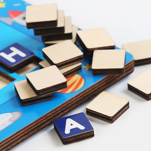 Montessori 2 <span class=keywords><strong>in</strong></span> 1 taccuino <span class=keywords><strong>in</strong></span> legno di apprendimento della scheda numero alfabeto parole puzzle educativo precoce tablet giocattoli per bambini ragazzi ragazze - Product Image 5