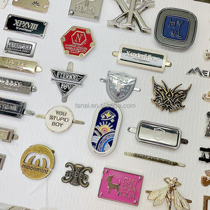 Tanai Placa de <span class=keywords><strong>Metal</strong></span> personalizada Logotipo de <span class=keywords><strong>Metal</strong></span> placa bolsa accesorios etiquetas personalizadas hechas a mano para ropa bolso monedero - Product Image 2