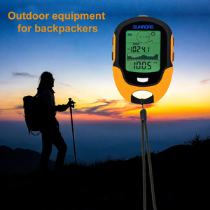 Altimètre numérique multifonction portable Sunroad, baromètre, boussole, hygromètre, thermomètre, lampe torche LED, <span class=keywords><strong>randonnée</strong></span> en plein air - Product Image 3