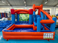 Maison de rebond de haute qualité pour enfants château sautant avec toboggan et piscine jeux de plein air gonflables toboggan gonflable à vendre