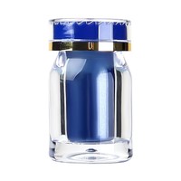 Pot en plastique acrylique à double paroi de 25 ml (1 oz) pour suppléments, poudre protéinée, emballage de médicaments, capsules et pilules