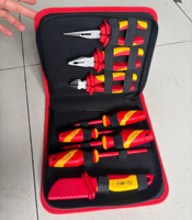 Juego de 8 destornilladores aislados VDE, kit de cortadores de cables, herramientas manuales de seguridad de 1000 voltios, venta al por mayor