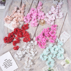 Bouquets de fleurs de cerisier artificielles en soie, décorations de mariage multicouches, décoration de la maison - Product Image 1