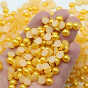Diskon Besar 2Mm 3Mm 4Mm 5Mm 6Mm 8Mm 10Mm Punggung Datar Setengah Mutiara Abs Plastik Tanpa Lubang - Product Image 2