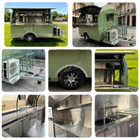 Remorque alimentaire mobile personnalisée en fibre de verre de 7 pieds avec cuisine complète, idéale pour la vente de nourriture de rue et les entreprises