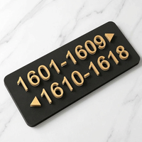 Plaque de porte en acrylique personnalisée, moderne et illuminée, pour les numéros de maison, idéale pour les bureaux, les résidences, les hôtels et les appartements.