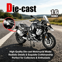 Lucky Toys Moto RC en alliage moulé sous pression 1:6, détails de simulation réalistes avec lumière et fonction de pulvérisation, produit phare