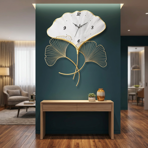 High Quality Silver Metal Wall <b>Clock</b> Gold and <b>White</b> with Trendy Design Best Finishing Needle Display Quartz Motive Wall Hanging - Product Image 5
