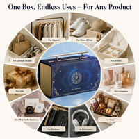 Boîte cadeau rigide en papier avec poignée, fermeture magnétique, emballage de luxe pliable sur mesure, avec insert en mousse, pour les fêtes