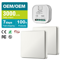 Interrupteur d'éclairage sans fil mural, auto-alimenté, 433.92MHz, télécommande, aucune batterie nécessaire, étanche, pour éclairage domestique, AC 100-240V