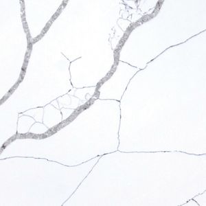 Îlot de cuisine rectangulaire moderne avec plateau en pierre de quartz artificielle, blanc, écologique, durable, poli, pour maison/chambre/hôtel - Product Image 2