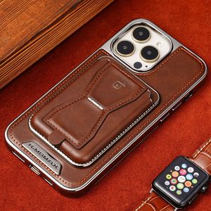 Custodia di Lusso Premium in TPU+PU con Supporto per <span class=keywords><strong>iPhone</strong></span> <span class=keywords><strong>14</strong></span>/15/16/17, Design Magnetico Business, Antiurto, Porta Carte e Protezione Fotocamera - Product Image 5