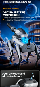 <span class=keywords><strong>Robot</strong></span> intelligent télécommandé sans fil à commande vocale avec billes d'eau - <span class=keywords><strong>Jouet</strong></span> pour chien intelligent IA pour enfants - Product Image 3