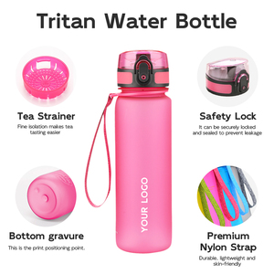 UZSPACE Vente en gros Portable 500ml 17oz Bouteille d'eau de sport sans BPA Verres en plastique Tritan étanches pour l'extérieur - Product Image 2
