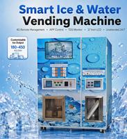Distributeur intelligent de glace et d'eau avec gestion à distance 4G via application, moniteur TDS et écran LCD 27 pouces, idéal pour les chaînes de magasins (exploitation autonome)