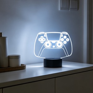Gaming Room Desk Setup Lighting Decor on the <b>Table</b> Game <b>Console</b> Icon LED Base 3D Night Light for Kids Bedside Gift - Product Image 4