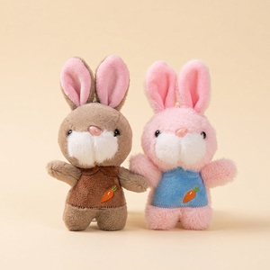 Porte-clés Lapin en Peluche en Gros, Breloque de Sac Lapin Doux Rembourré, Remplissage Coton PP 3D, Logo Personnalisé, Cadeaux de Fête, Fournitures pour Magasin de Cadeaux - Product Image 4