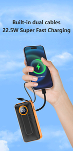 2024 China Electronics Nuevo producto Promoción Super banco de energía de carga con cable PD 22,5 W Banco de energía para teléfono móvil - Product Image 2