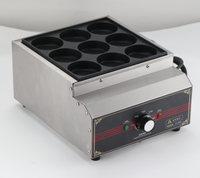Machine à faire des œufs et des burgers électriques à 9 trous pour la restauration commerciale, en acier inoxydable, antiadhésive