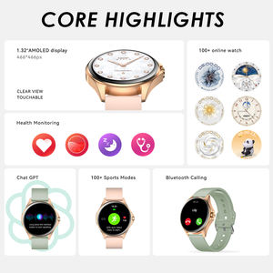 Mode IP68 étanche femme SmartWatch AM12 200mAh batterie or Rose femmes surveillance <span class=keywords><strong>de</strong></span> la santé BT appel femmes Smartwatch - Product Image 6