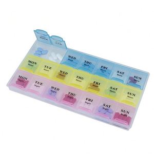 กล่องใส่ยาพกพาคุณภาพดี ดีไซน์ทันสมัย สีสันสดใส 28 ช่อง ราคาประหยัด - Product Image 4