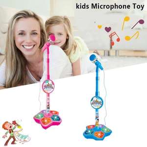 Microphone basse pour enfants en vente chaude avec support Machine à karaoké Chanson Instrument de <span class=keywords><strong>musique</strong></span> en plastique Jouet éducatif Cadeau d'anniversaire - Product Image 5