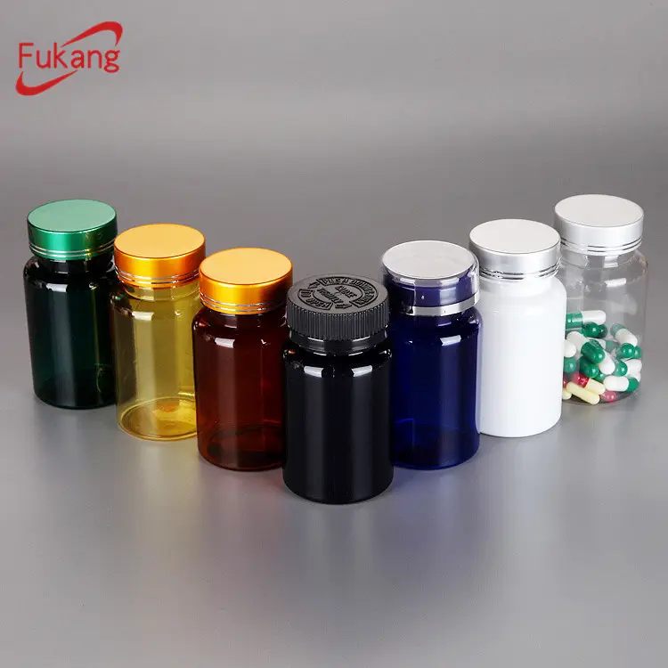 Hot Luxury Red Green Orange Amber Brown Rõ Ràng Dược Phẩm Tự Phân Hủy Dược Phẩm Chai Cho Pill Capsule Với Con Bằng Chứng Cap