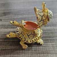 Boîte à bibelots en porcelaine à trois tortues empilées, porte-bonheur, pour la maison, cadeaux de Nouvel An, d'anniversaire, décoration intérieure