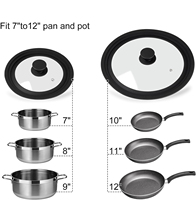 Couvercle de pot en verre trempé résistant à la chaleur avec couvercle de poêle à frire en silicone couvercle universel en silicone pour pots