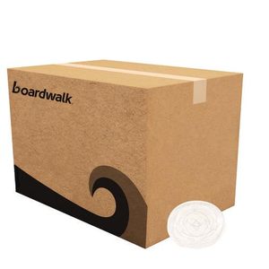 Couvercles jetables Boardwalk 1 000 unités/carton, pailles transparentes avec fente pour paille pour gobelets en plastique de 9 à 10 oz - Product Image 1
